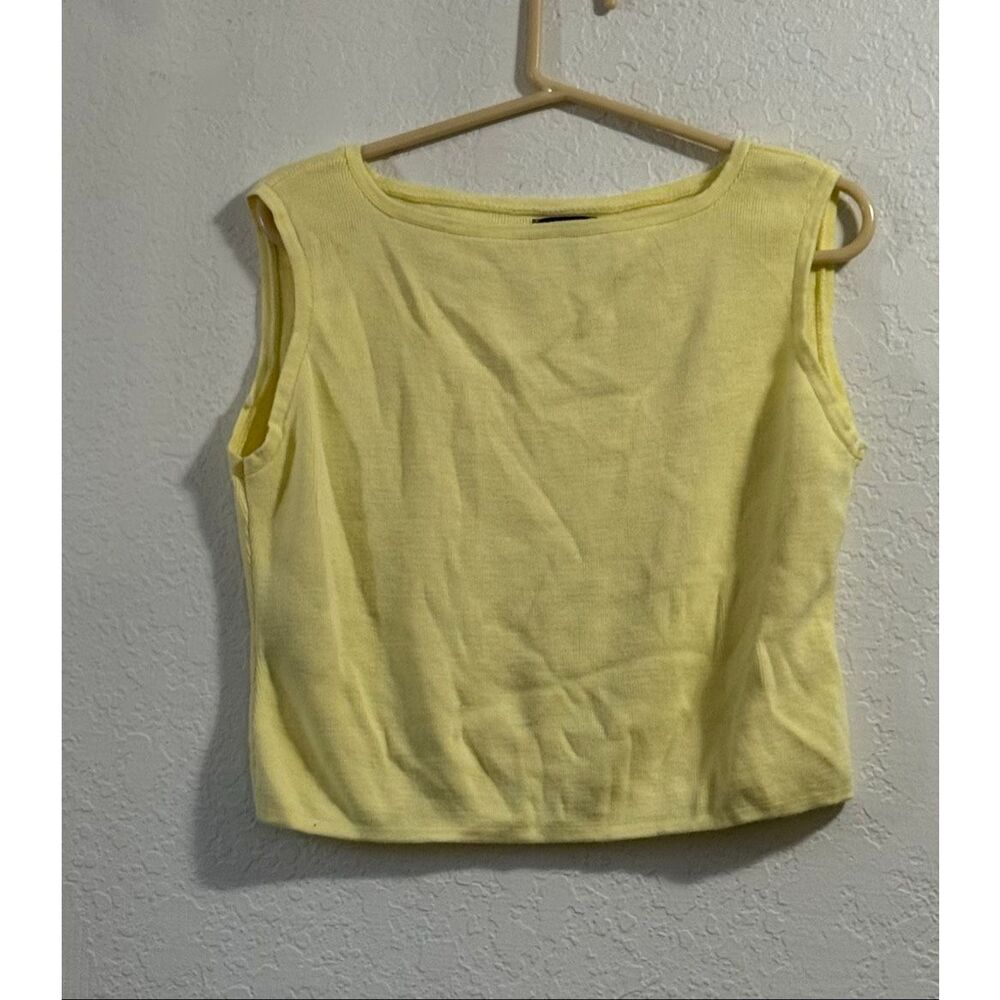 ASOS sunshine yellow cropped sweater knit tank top M